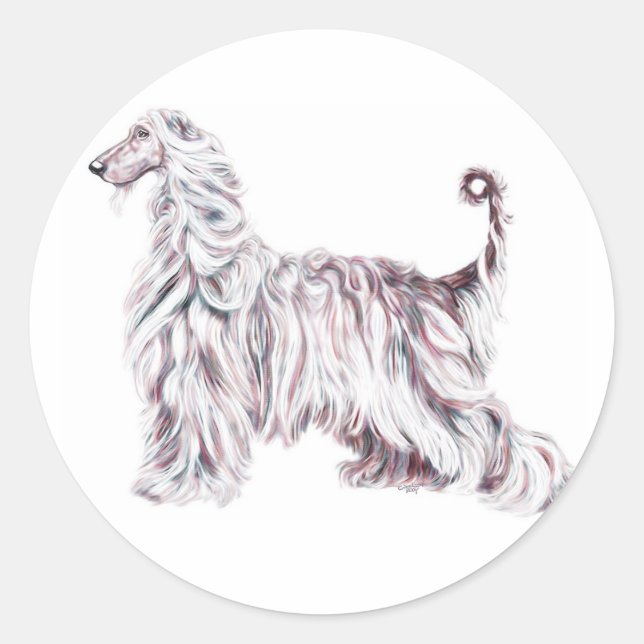 Adesivo Afghan Hound Elegance (Frente)