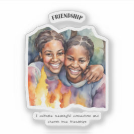 Adesivo Afirmação Positiva de Amizade