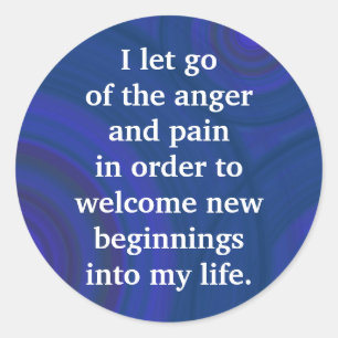 Adesivo Afirmação Positiva Que Deixa Ir Dor E Raiva