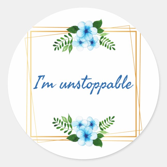 Adesivo afirmações positivas para o sucesso (Frente)