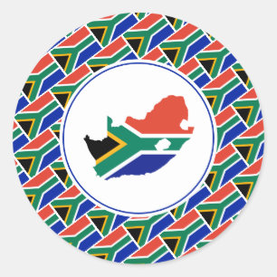 Adesivo ÁFRICA DO SUL Mapa Africano Na moda Patriótico