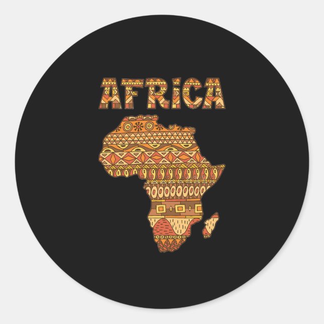 Adesivo África Mapeia África Giftvintage África Negra-Amer (Frente)