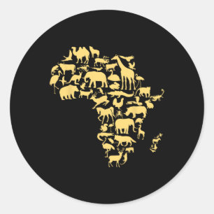 Adesivo África Mapeia Animais Melanina História Negra Afri