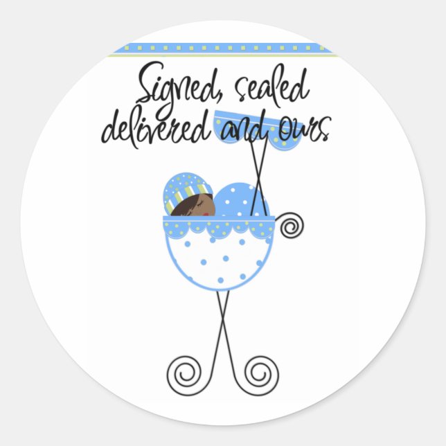 Adesivo African American Boy in Carruagem Cards (Frente)