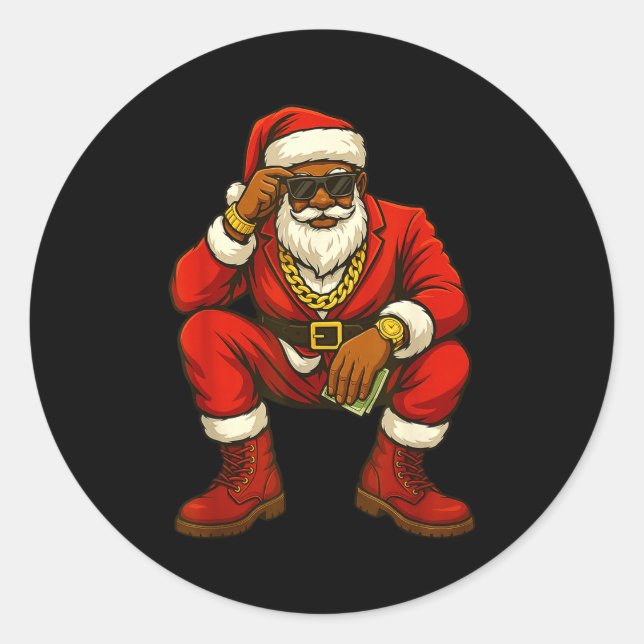 Adesivo African American Christmas Funny African American  (Frente)
