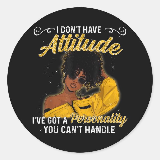 Adesivo African American Melanin Queen Black Girl Magic Af (Frente)