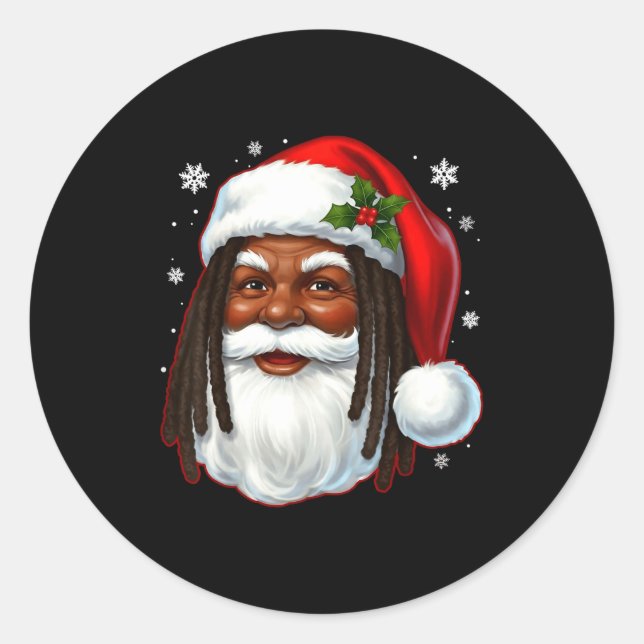 Adesivo African American Santa Christmas Cool Black X-mas  (Frente)