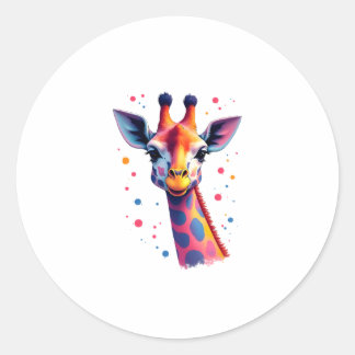 Adesivo African animal art The colorful giraffe for funny 