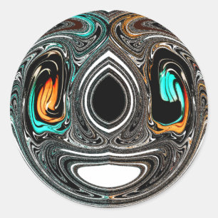 Adesivo African Ethnic Doodle Zebra texturou Art Impressão