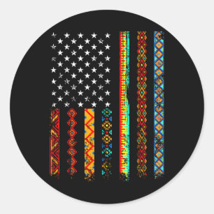 Adesivo African Kente Cloth American Flag African Black Hi