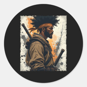 Adesivo Afro-Americano Bushido Warrior Kata