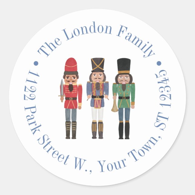 Adesivo Afro-americano Nutcracker Return Address (Frente)