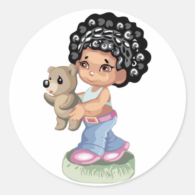 Adesivo Afro-Americano Sticker (Frente)