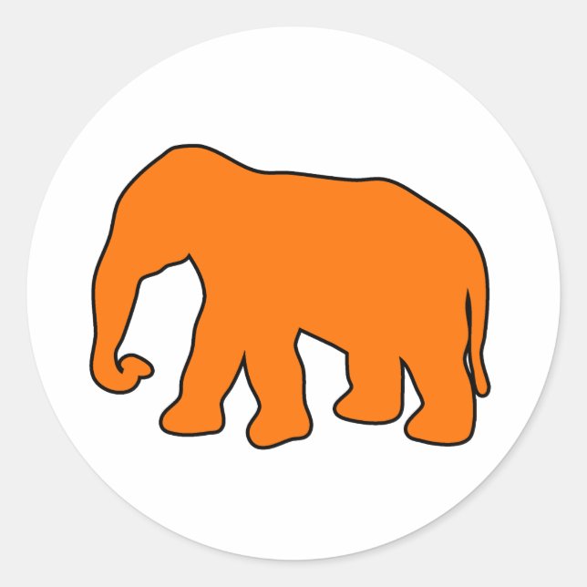 Adesivo Afro-elefante Silhouette Ivory Tusks Dumbo (Frente)