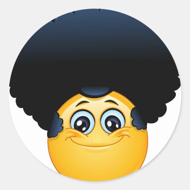 Adesivo afro emoji (Frente)