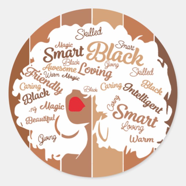 Adesivo Afro Girl Black Mulher Afro-americana (Frente)