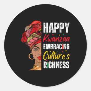 Adesivo Afro Girl Happy Kwanzaa Patrimônio Africano Americ