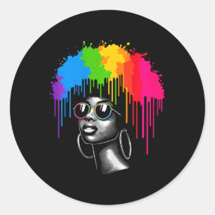 Adesivo Afro Hair Melanin, mulher africana