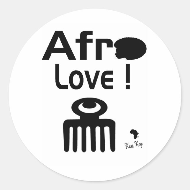 Adesivo Afro Love com DUAFE (Frente)