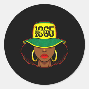 Adesivo Afro-Mulher 18 de junho de 1865 Melanin Pride Afri