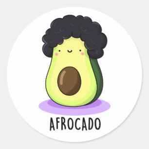 Adesivo Afrocado Engraçado Avocado Com Afro Pun