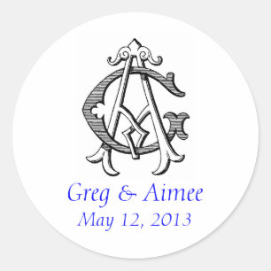 Adesivo AG Vintage Monograma Wedker