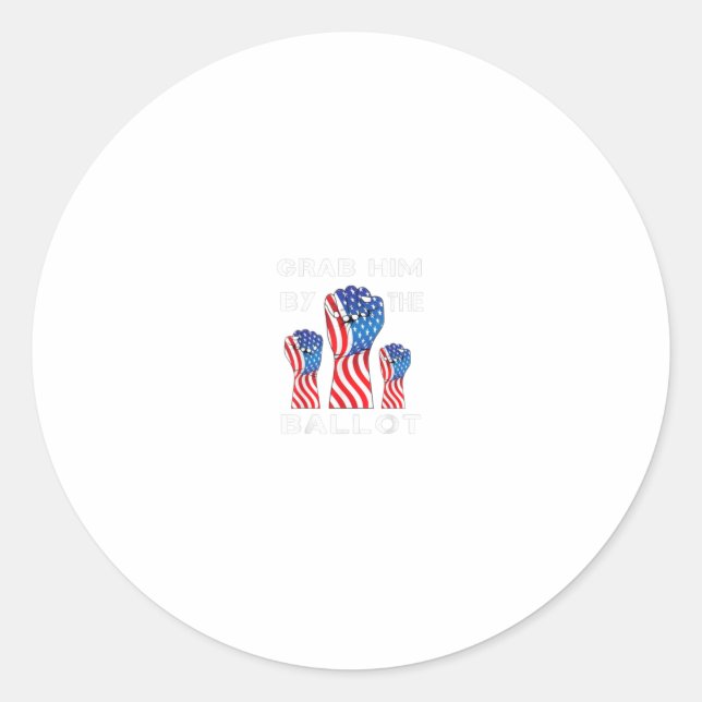 Adesivo Agarra-O Pelo Escrutínio Engraçado Voto Demo (Frente)