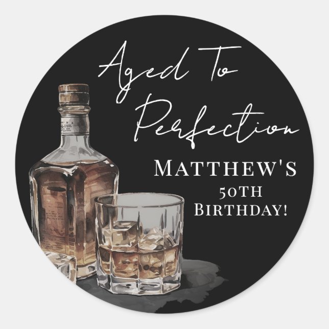 Adesivo Aged To Perfection Birthday (Frente)