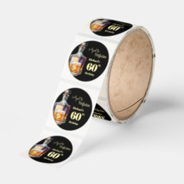 Adesivo Aged to Perfection Men's 60th Whiskey Birthday 