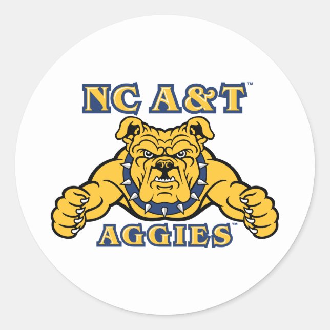 Adesivo Agências A&T NC | Aggie Bulldog (Frente)