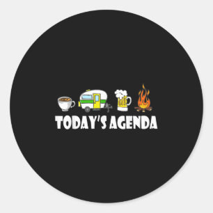 Adesivo Agenda de Hoje Acampamento Café Camper Pop Up Cerv