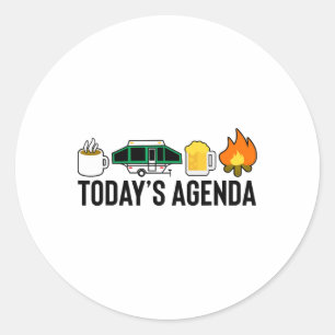 Adesivo Agenda de Hoje Camping Café Camper de Pop Up Cerve