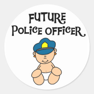 Adesivo Agente da polícia do futuro do bebê