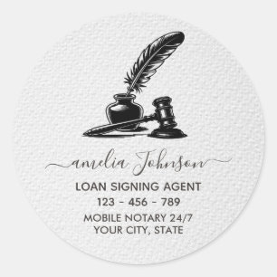 Adesivo Agente de Assinatura de Empréstimo Notarial Person
