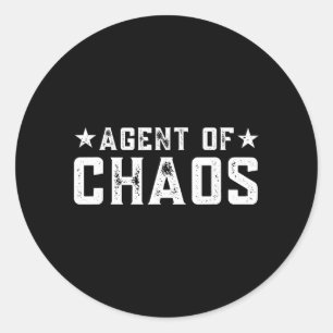 Adesivo Agente de Caos _ Piada de Humor Engraçado Citação 