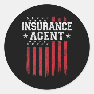 Adesivo Agente de Seguros Orud American Flag Usa Patriot P