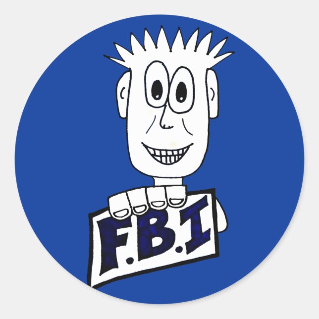 Adesivo Agente do FBI Cartoon (Frente)