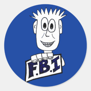 Adesivo Agente do FBI Cartoon