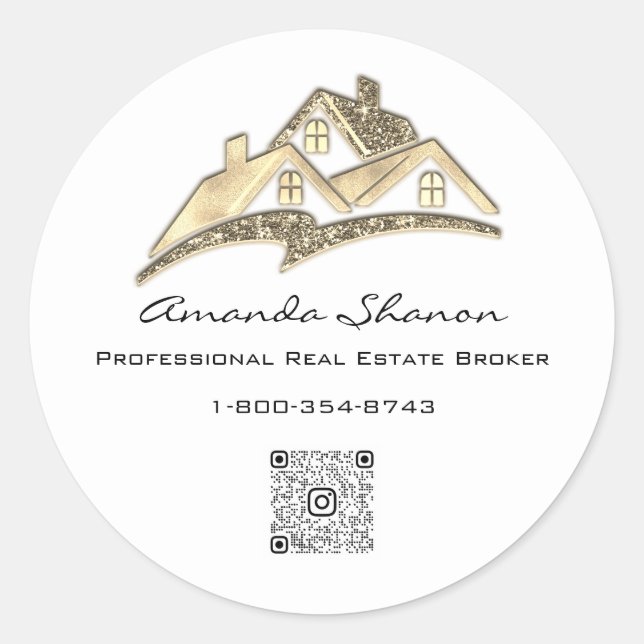 Adesivo Agente Imobiliário Agente de Agente de Ouro House  (Frente)