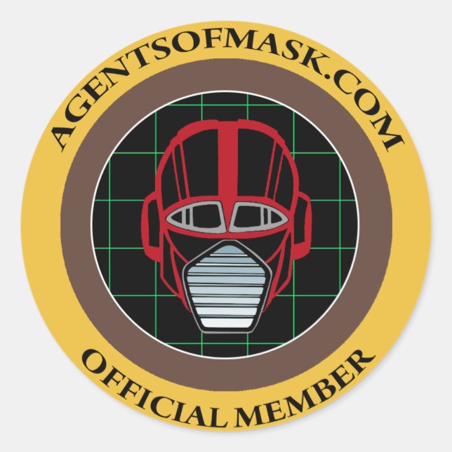 Adesivo Agentes do Crachá oficial M.A.S.K. (Frente)