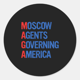 Adesivo Agentes Retro de Moscou Governando a América Anti