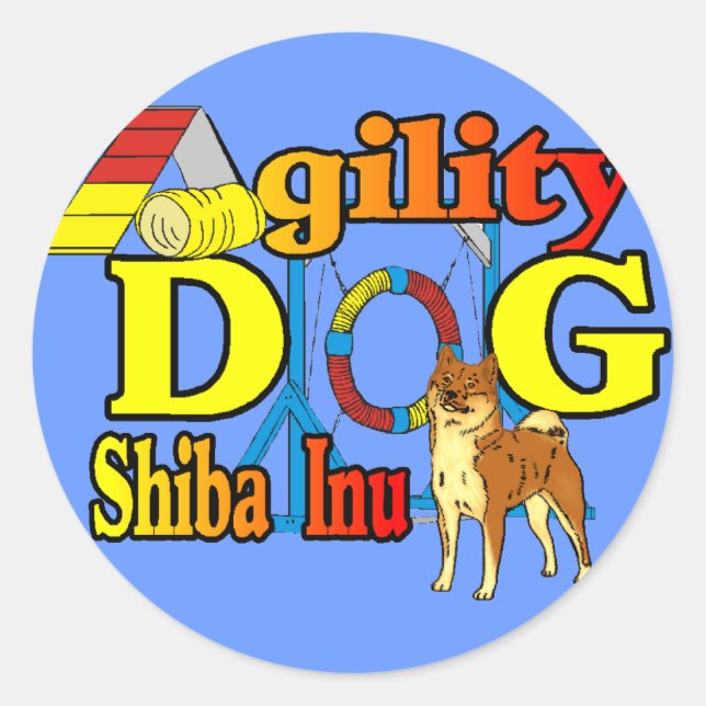 Adesivo Agilidade Shiba Inu (Frente)