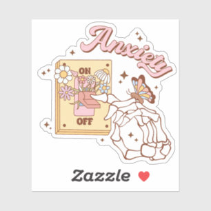 Adesivo Agitar o vinil do interruptor com a ansiedade