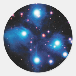 Adesivo Aglomerado de estrelas Plêiades Messier 45 Foto Es