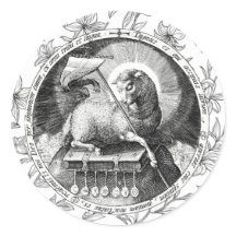 Agnus Dei Lamb of God Round Sticker 