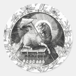 Adesivo Agnus Dei Lamb of God Round Sticker 