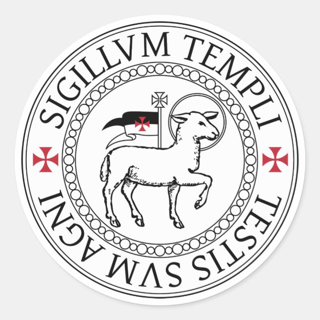 Adesivo Agnus Dei Templar Sticker (Frente)