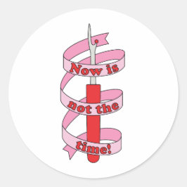 Adesivo "Agora não é o momento", costela e fita