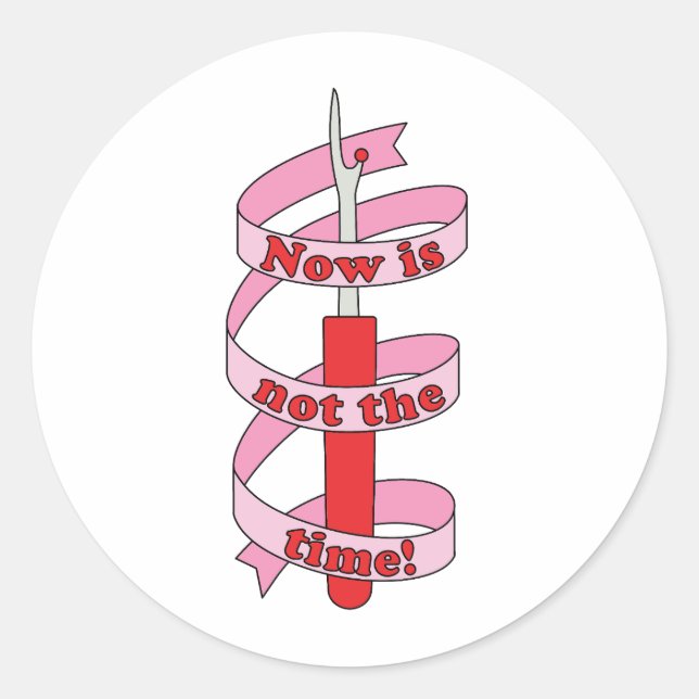 Adesivo "Agora não é o momento", costela e fita (Frente)