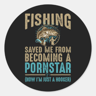Adesivo Agora sou apenas uma citação de humor de pesca suj